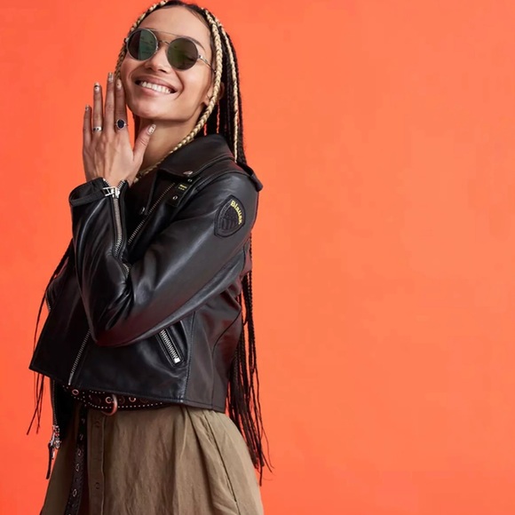 VINTAGE BLAUER Leather Police Jacket Motorcycle Cop - Picture 10 of 10